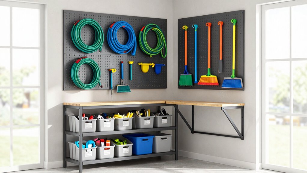 bright organized garage space
