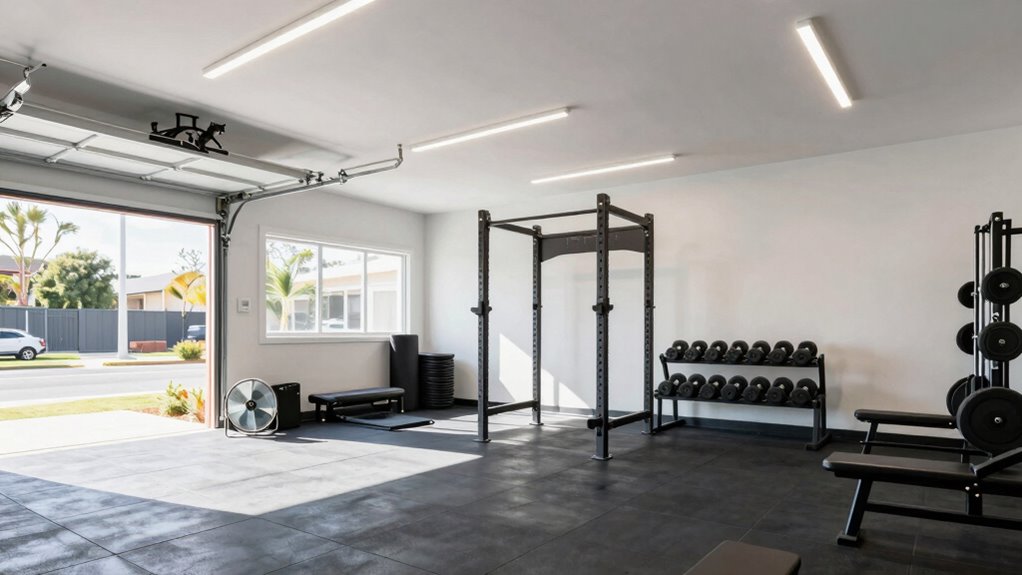 bright ventilated workout space