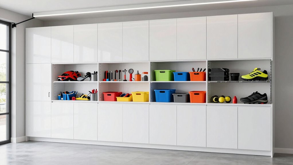 cabinets hide shelves access