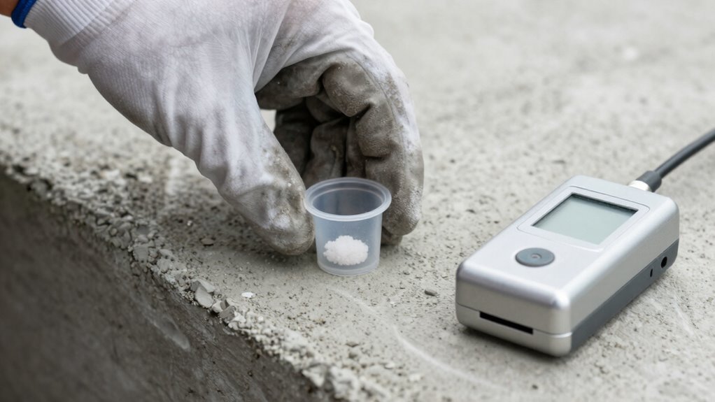 calcium chloride moisture testing