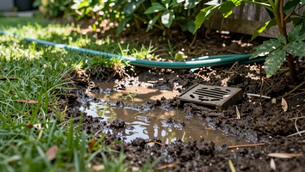 check yard drainage effectiveness