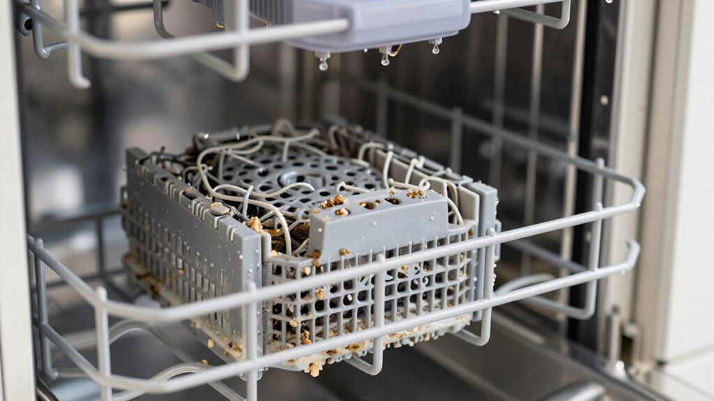 clean filter spray arms