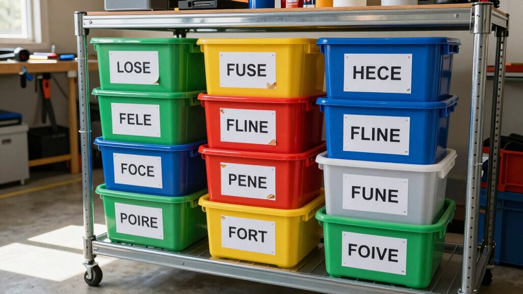 clear accurate garage labels