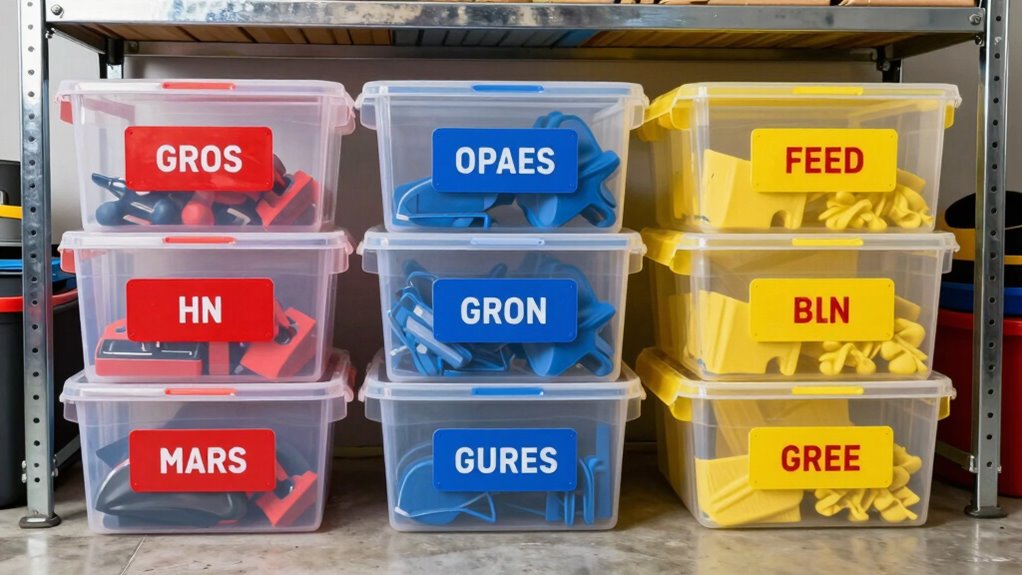 clear consistent labeling system