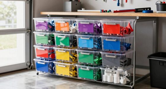 clear garage storage labels