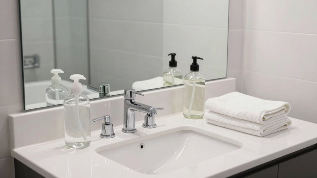 clear surfaces for cleaning