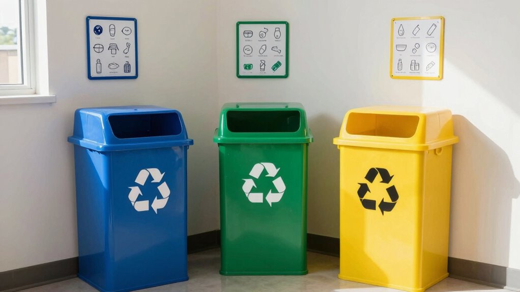 clear visible recycling labels