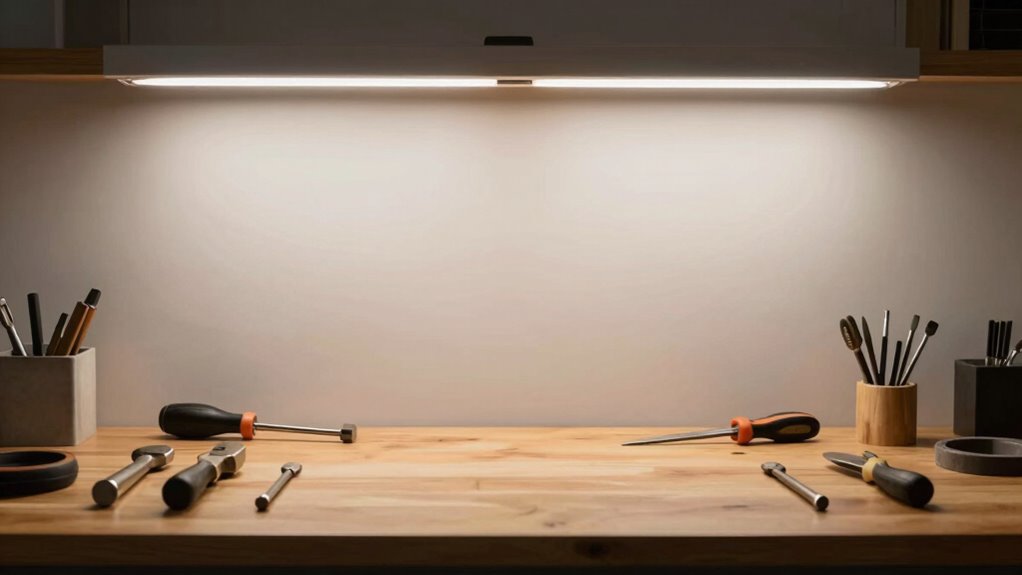 consistent workbench lighting setup