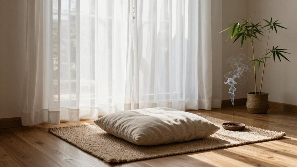 create a calming meditation space