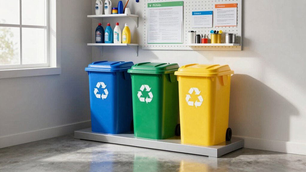 create a garage recycling station