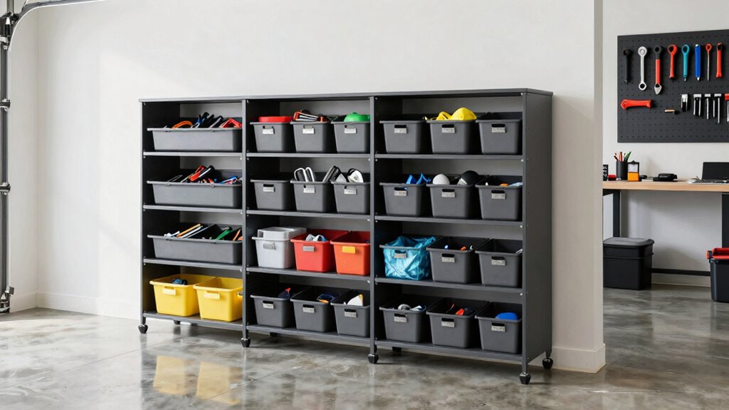 create organized garage zones