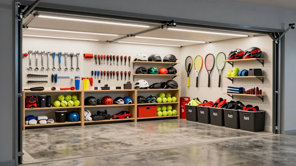 create organized garage zones