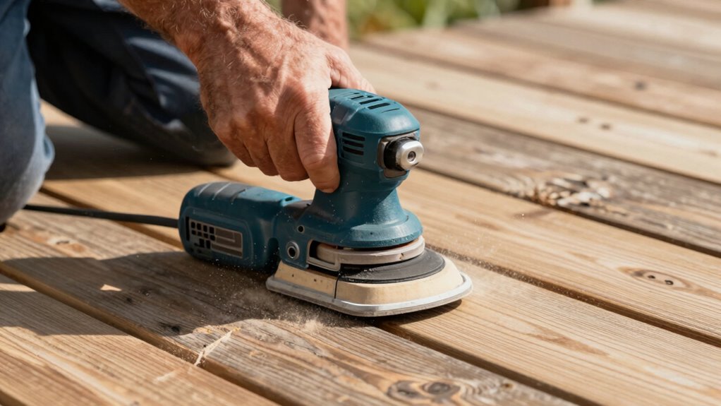 deck sanding sealing preparation