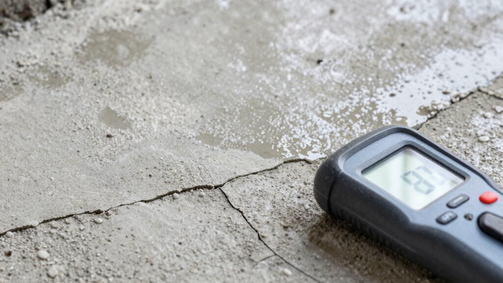 detecting moisture induced concrete problems