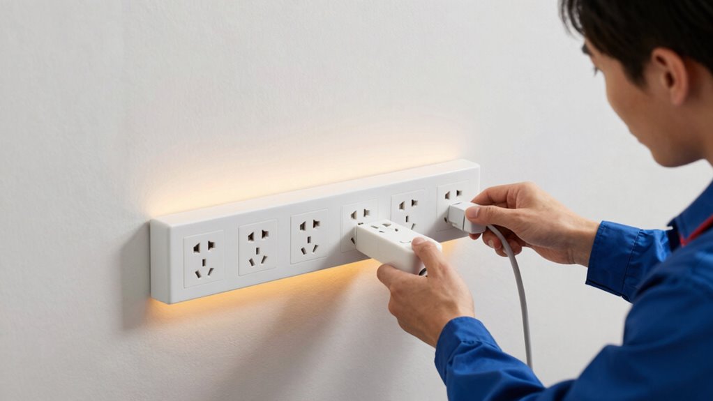 distribute outlets to prevent overload