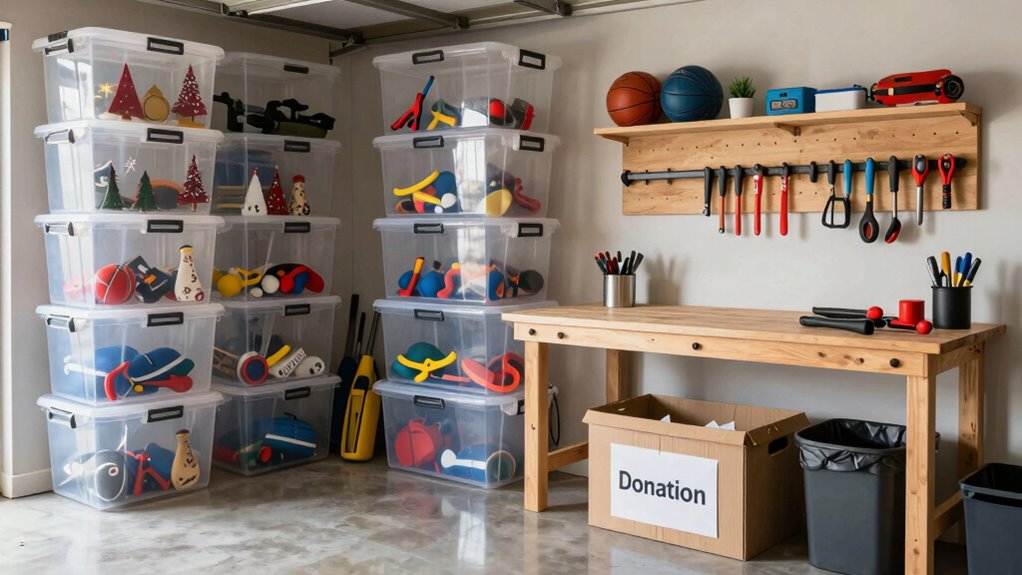 efficient garage organization and access