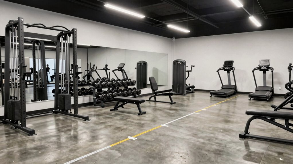 efficient safe garage workout layout