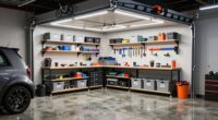 efficient single car garage storage