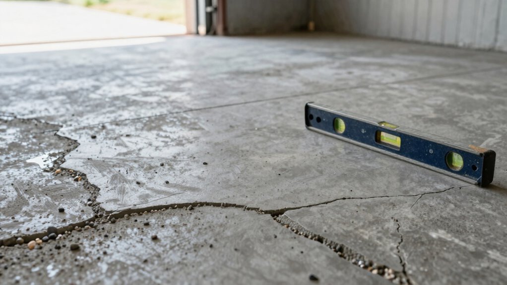 ensure garage floor levelness proper