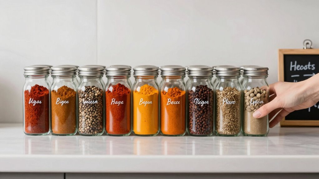 evaluate and organize spices