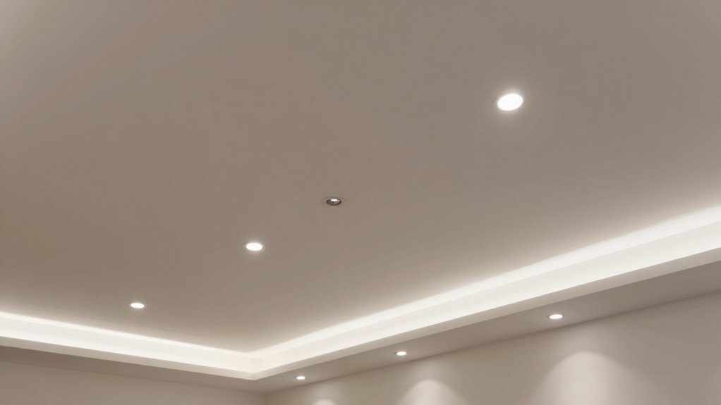 even lighting with varied ceilings