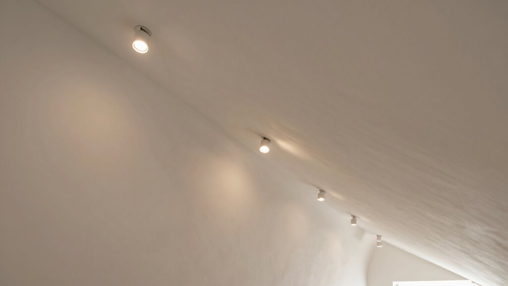 evenly spaced adjustable fixtures