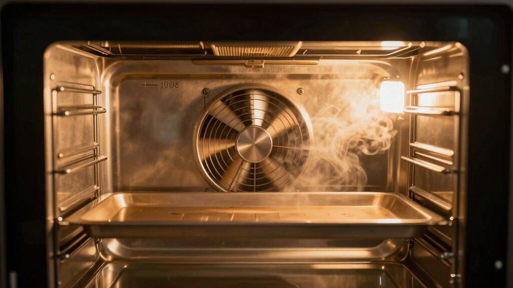 fan assisted even heat circulation