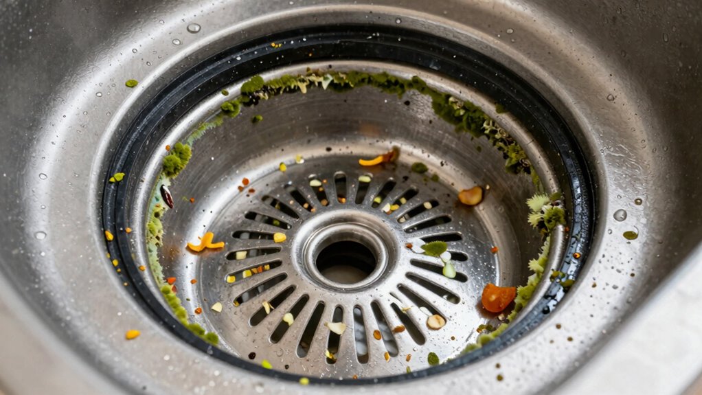 food residue mold odors