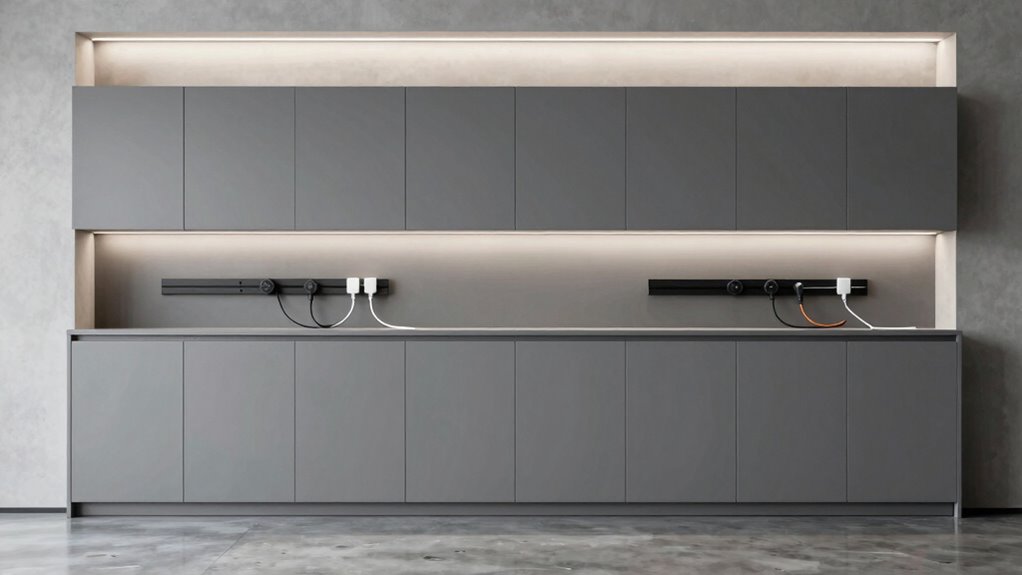 garage cabinet sets with power