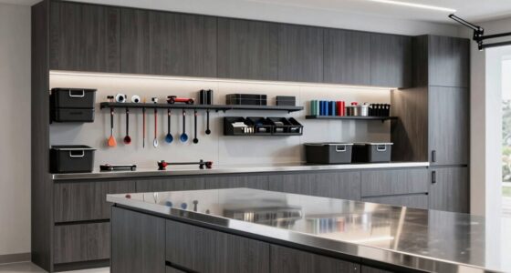 garage cabinets with stainless steel
