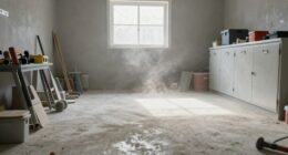 garage concrete dust prevention