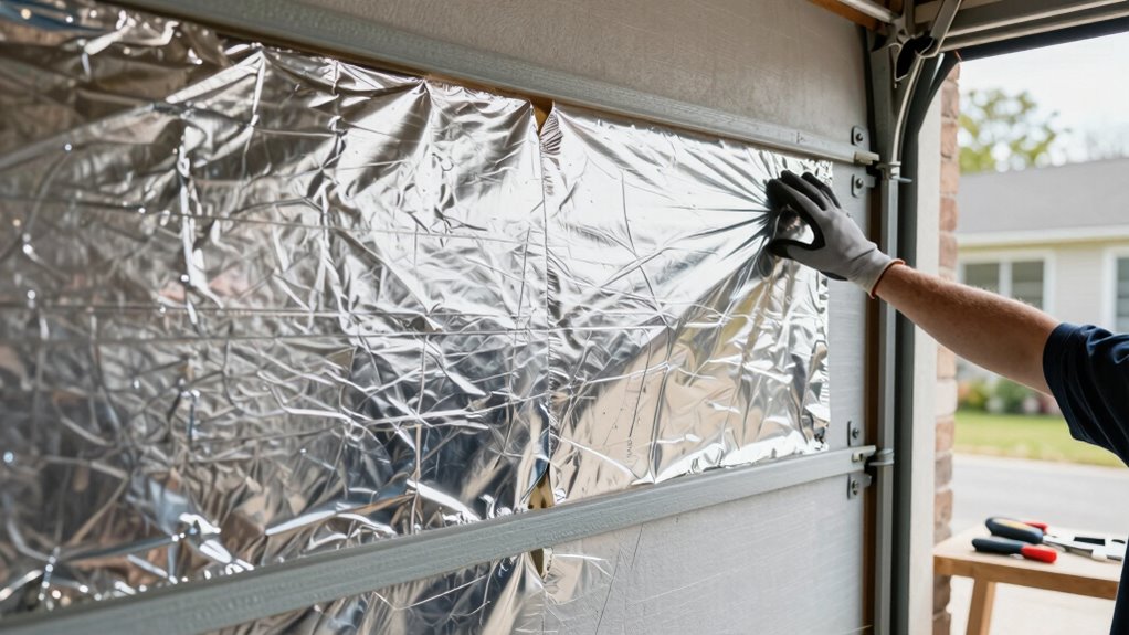 garage door insulation preparation