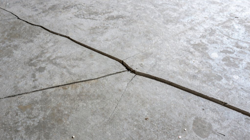 garage floor crack causes identification