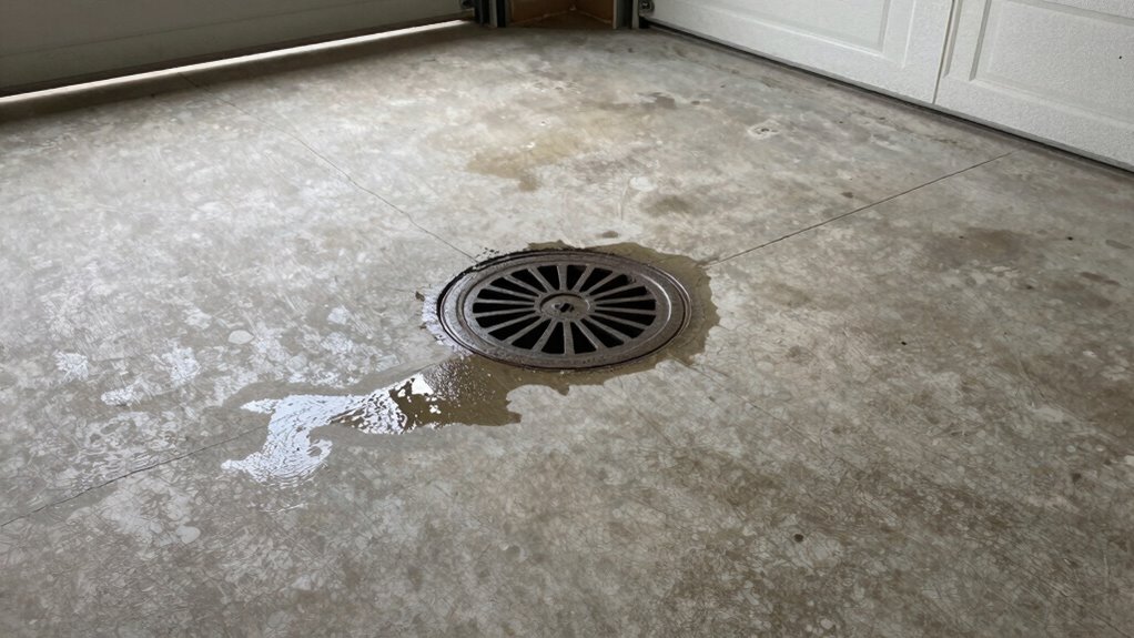garage floor drainage issues