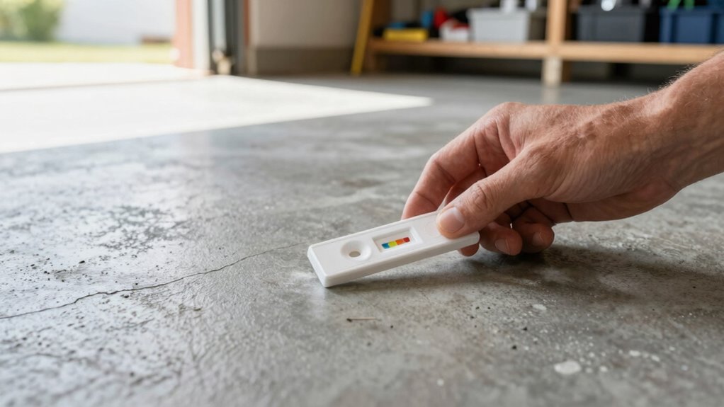 garage floor moisture testing