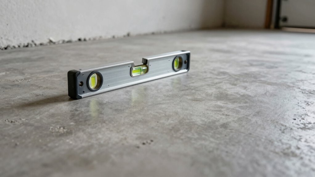 garage floor slope indicators