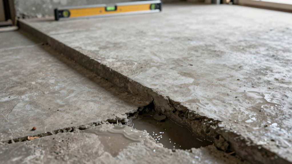 garage floor slope issues