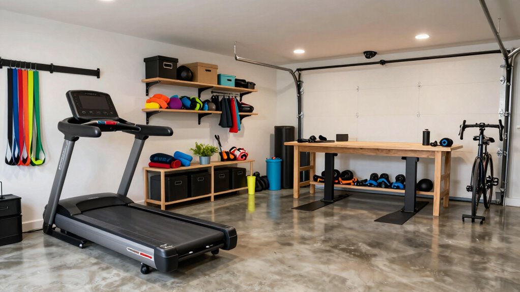 garage gym and storage