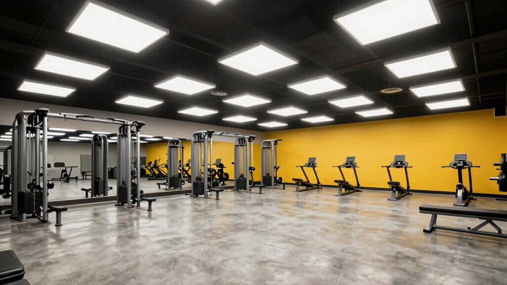 garage gym lighting installation