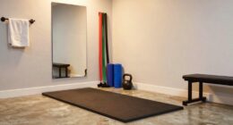 garage gym warm up setup