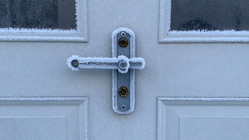 garage locks freezing moisture
