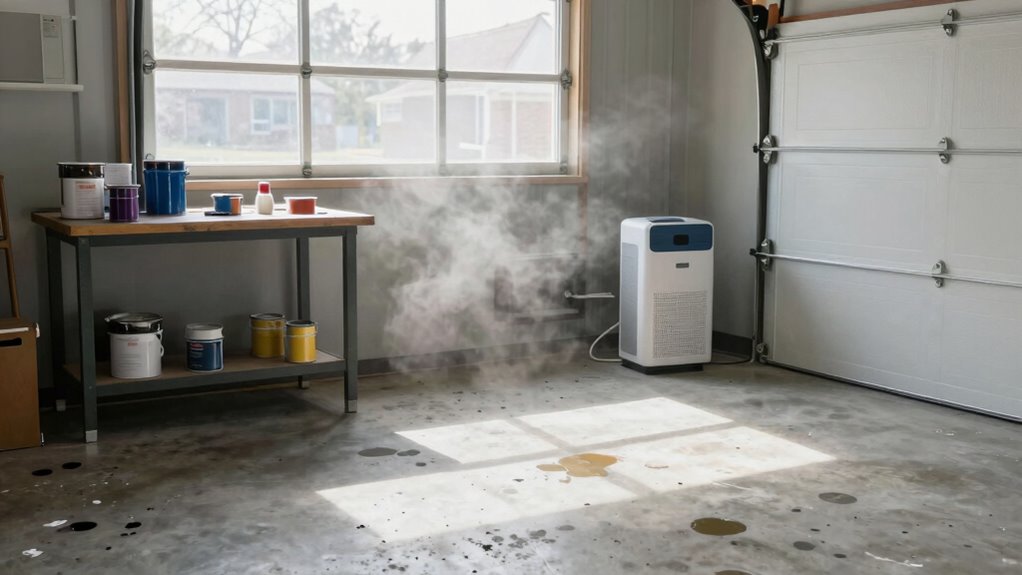 garage odors from spills