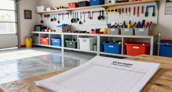 garage organization printable checklist