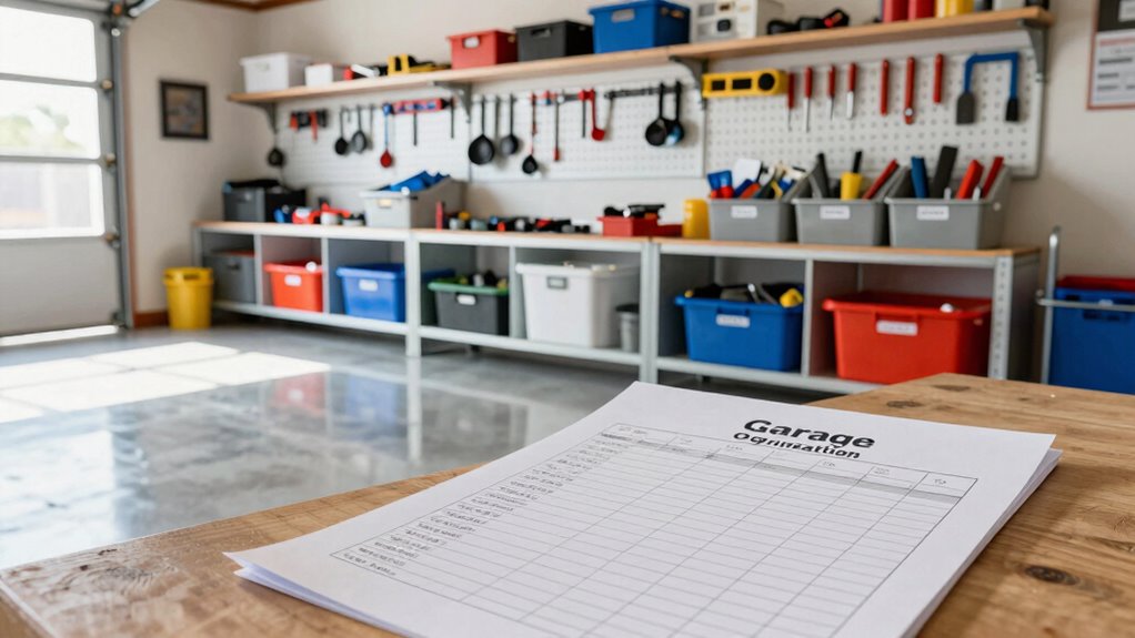 garage organization printable checklist