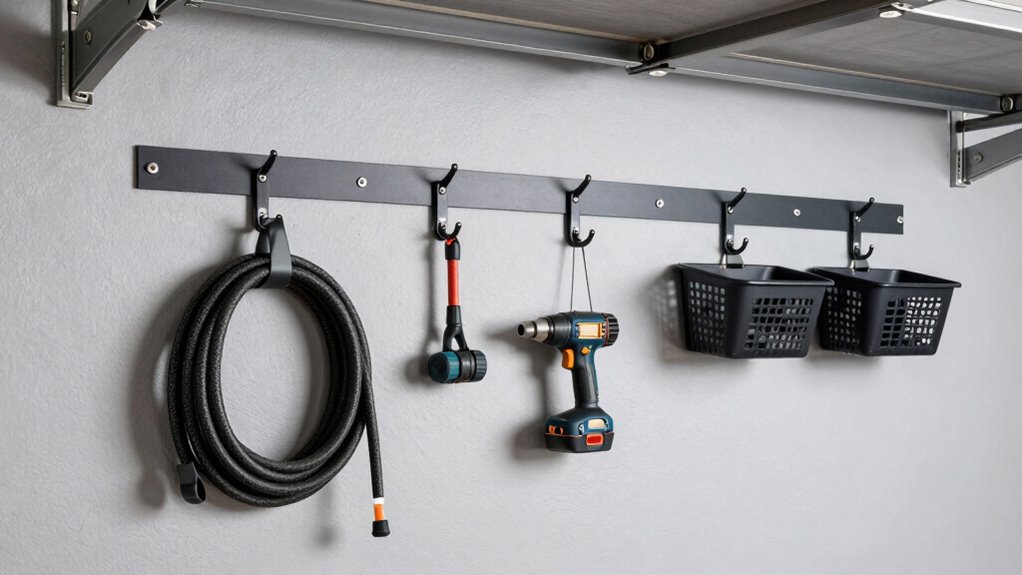 garage organization with adhesives