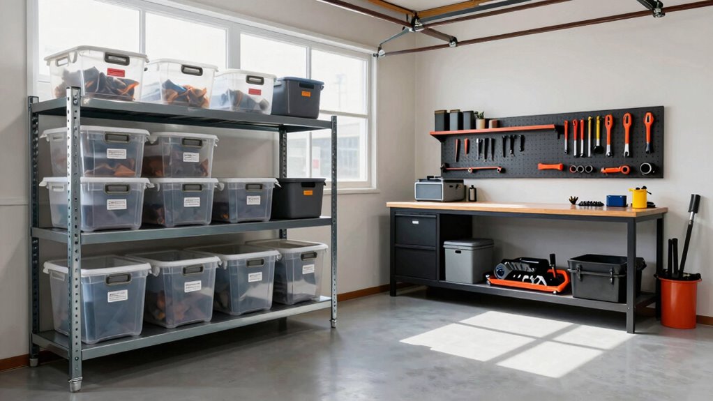 garage organization with zones