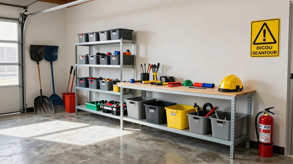 garage safety through organized storage