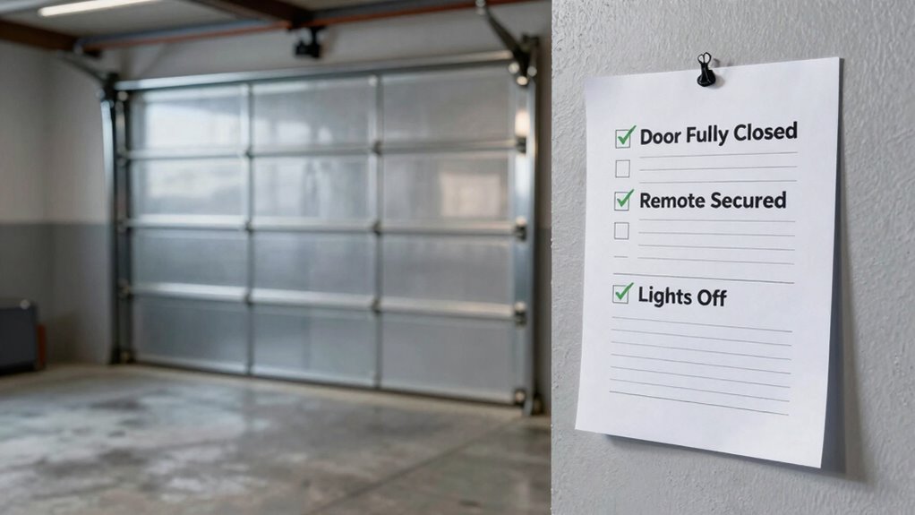 garage security checklist routine