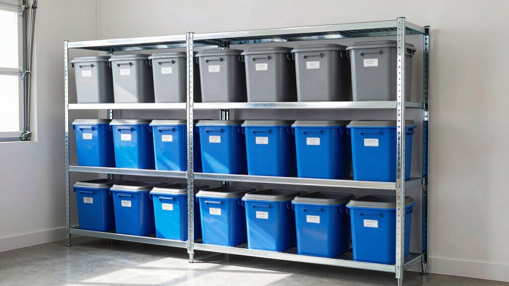 garage shelving for bins