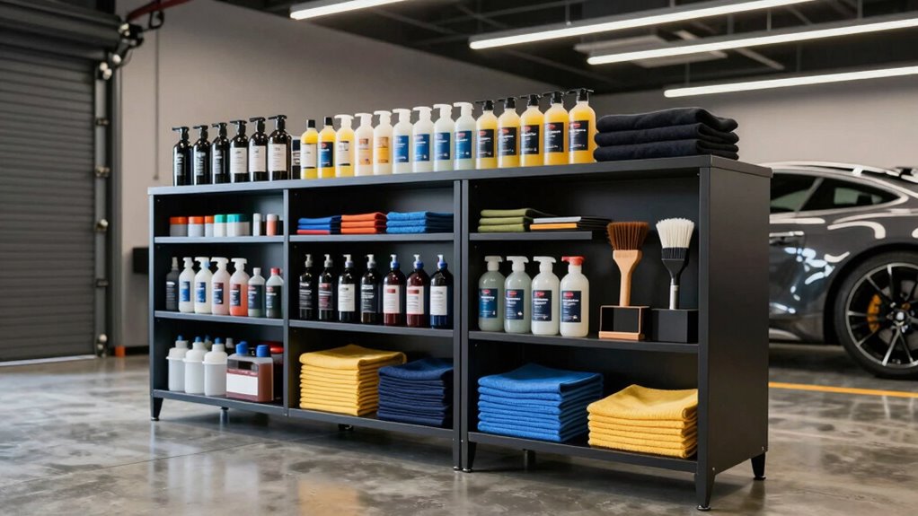 garage shelving for detailing
